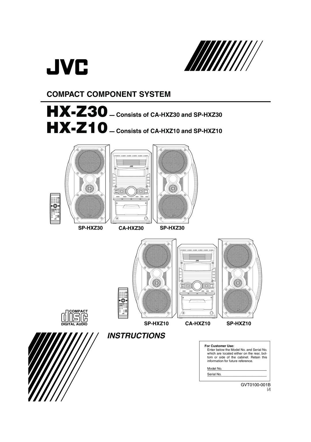 JVC HX-Z10 manual Instructions 