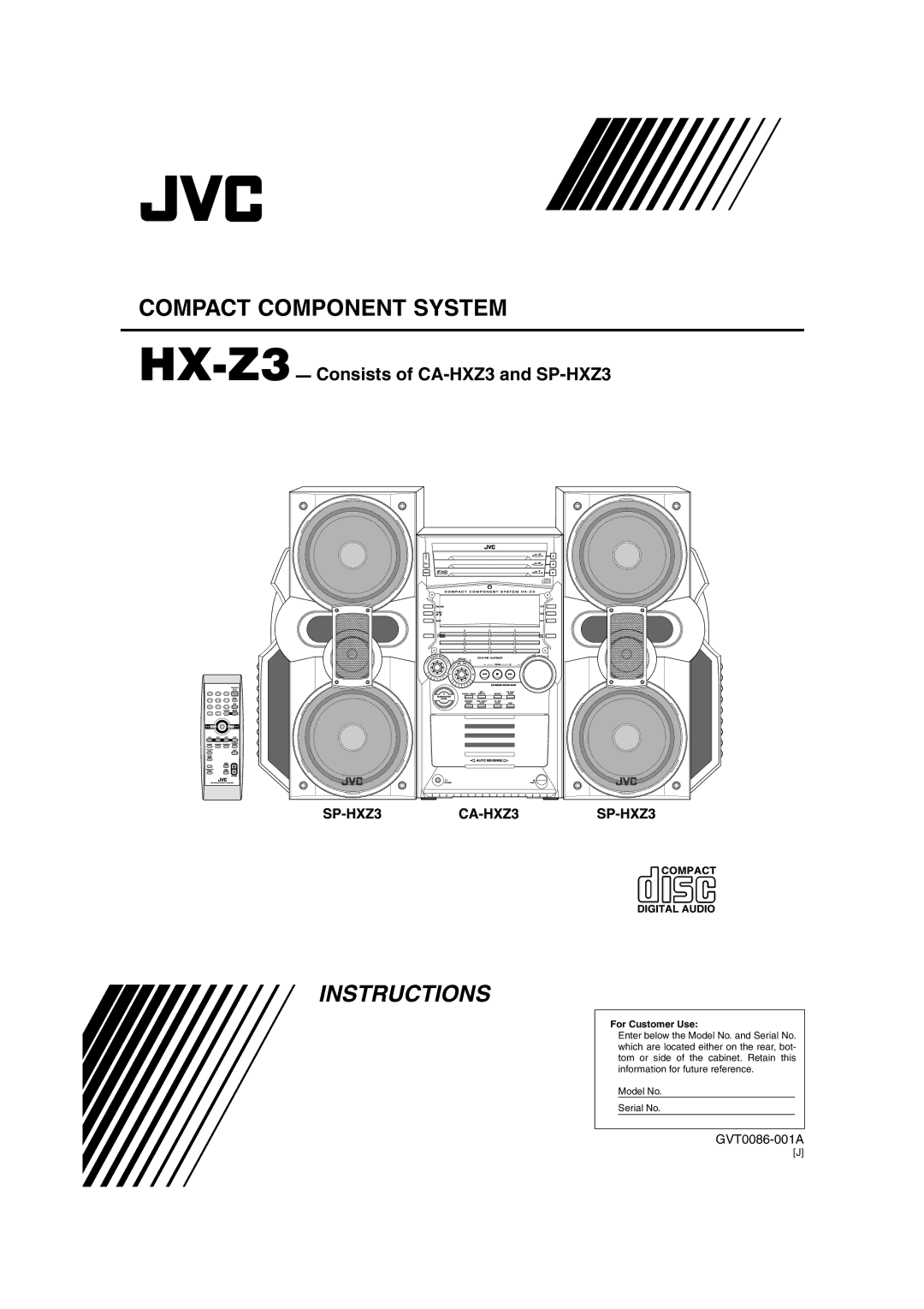 JVC HX-Z3 manual Instructions 