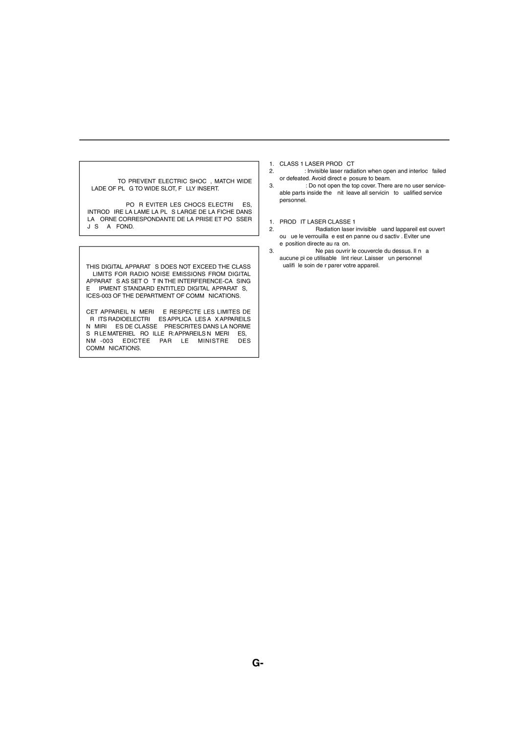 JVC HX-Z3 manual For Canada/pour le Canada 