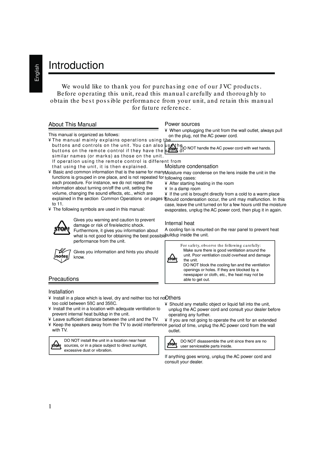 JVC HX-Z30 manual English 