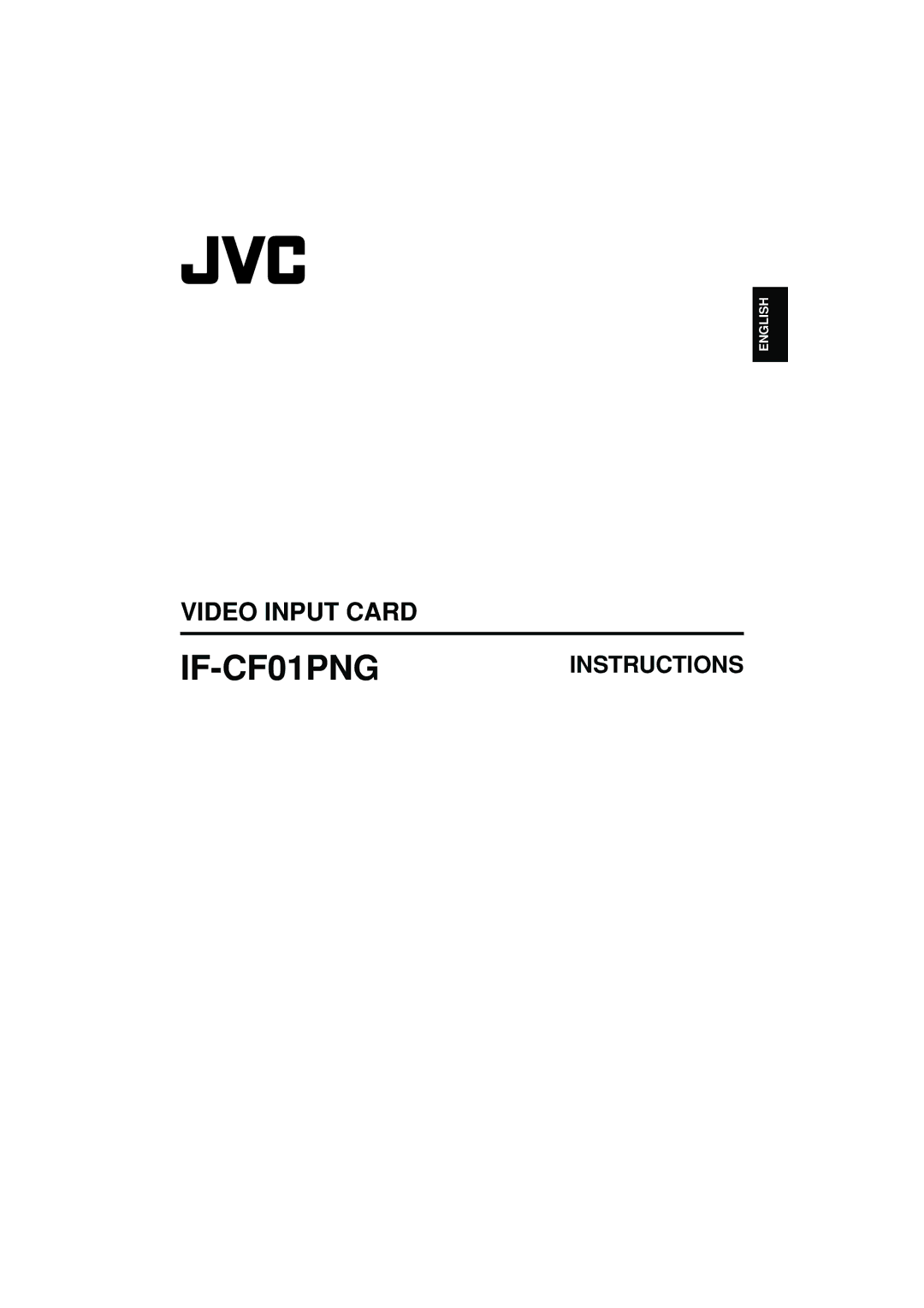 JVC IF-CF01PNG manual Video Input Card 