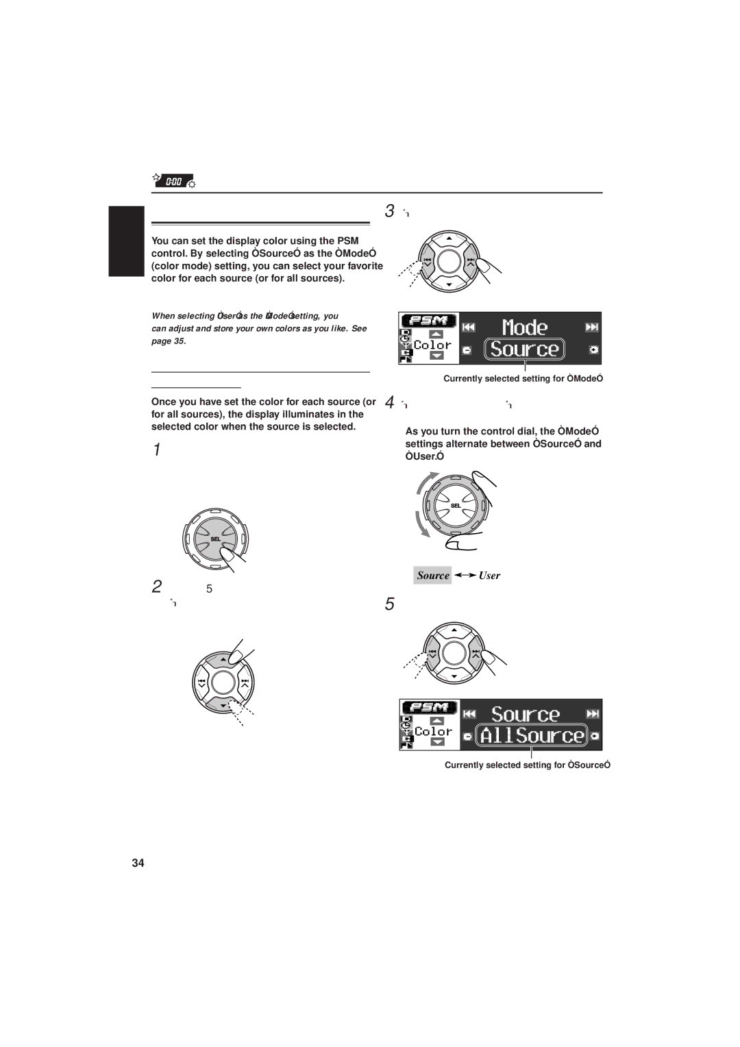 JVC IKD-LH2000 manual Setting the desired color for each Source-Source 