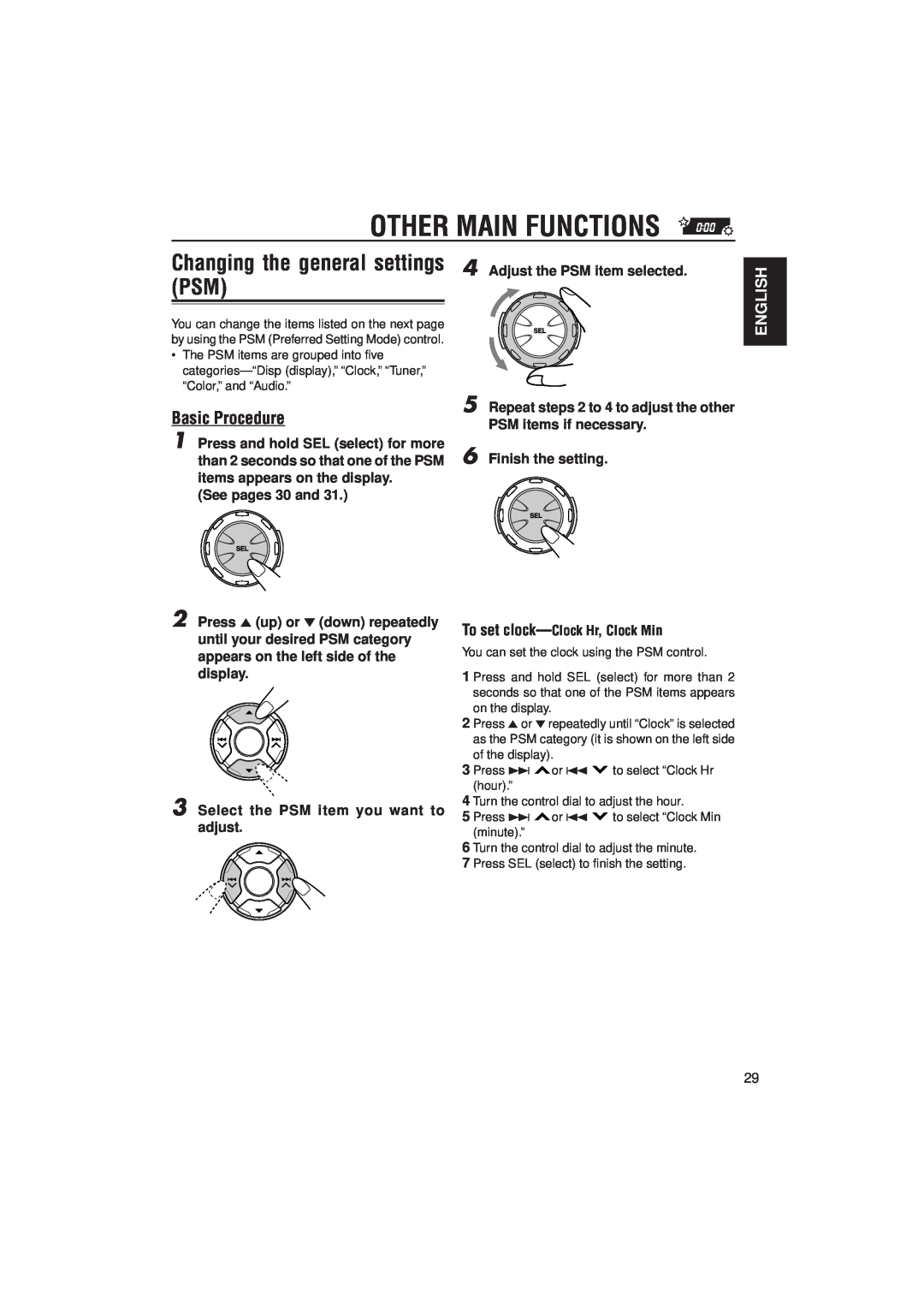 JVC IKD-LH2000 manual Other Main Functions, Basic Procedure, English 