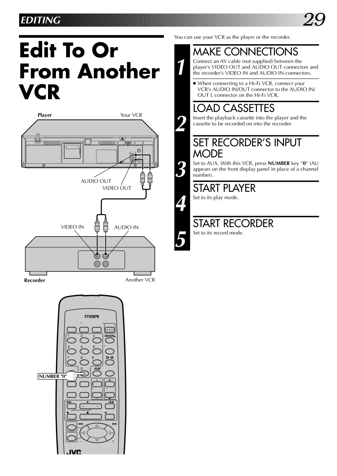 JVC InHR-J4404UM manual Edit To Or From Another 