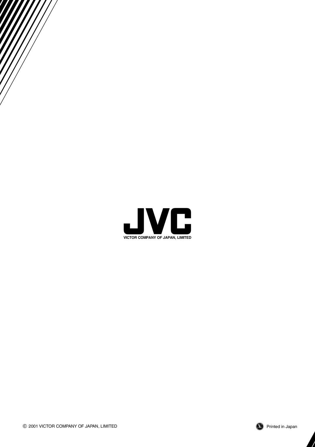 JVC JX-B555 manual Victor Company of JAPAN, Limited 