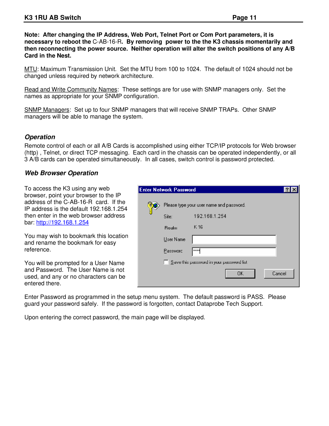 JVC K3-R specifications Web Browser Operation 