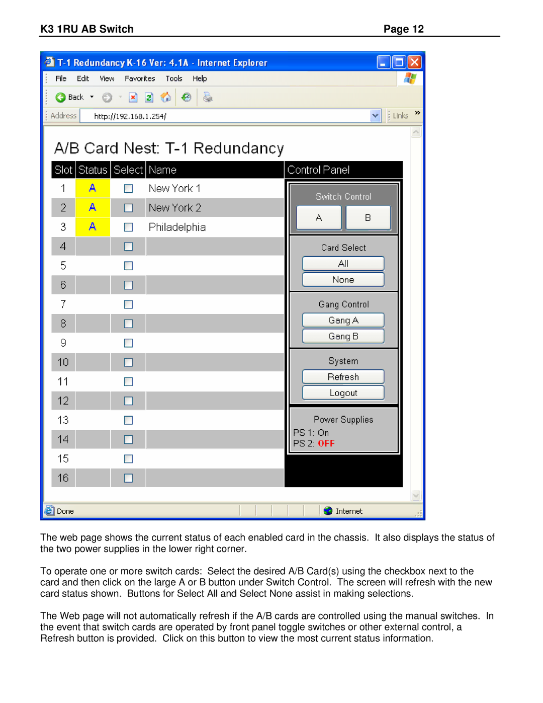 JVC K3-R specifications K3 1RU AB Switch 