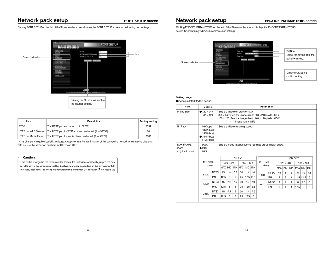 JVC KA-DV5000 manual Setting range, Rate  MID 