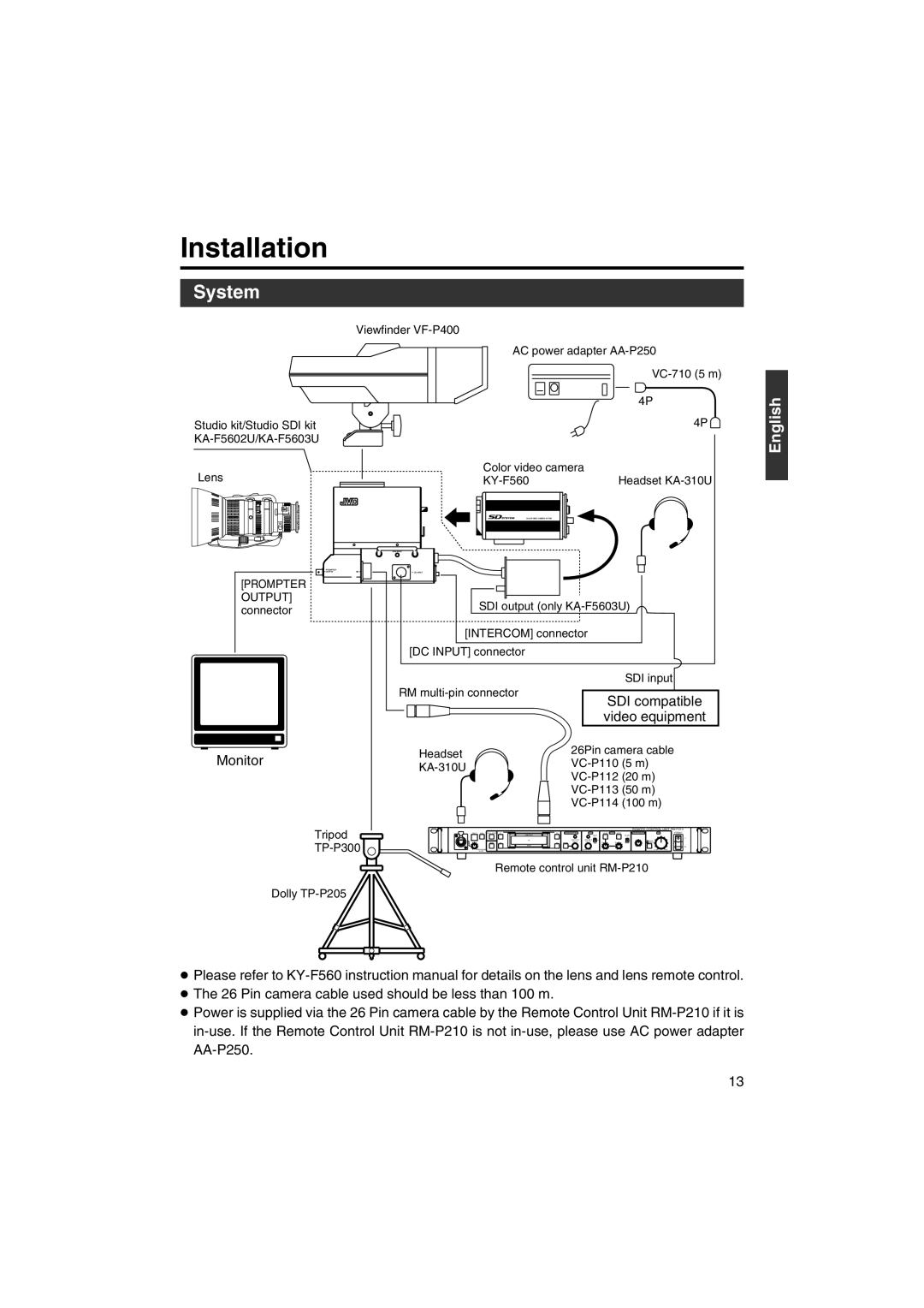 JVC KA-F5603U, KA-F5602U manual Installation, System 