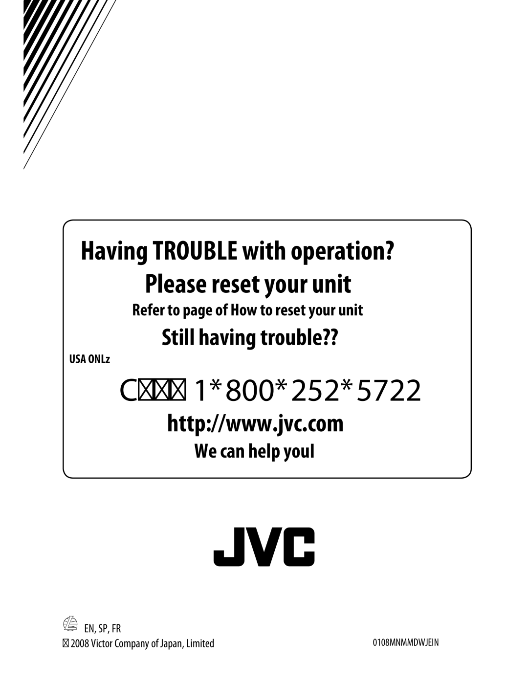 JVC KD-ADV49 manual Call 