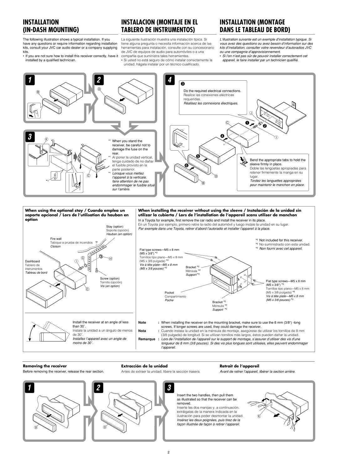 JVC KD-ADV6160, KD-DV5100 manual Installation 