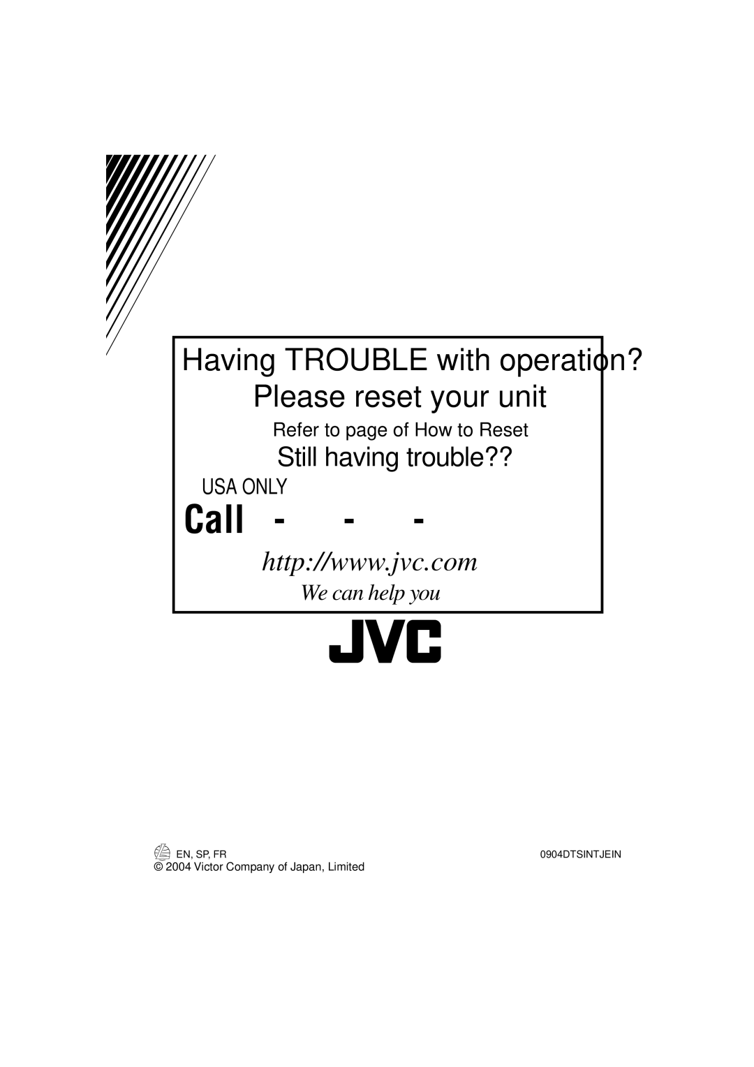 JVC KD-AR260, KD-G210 manual Call 