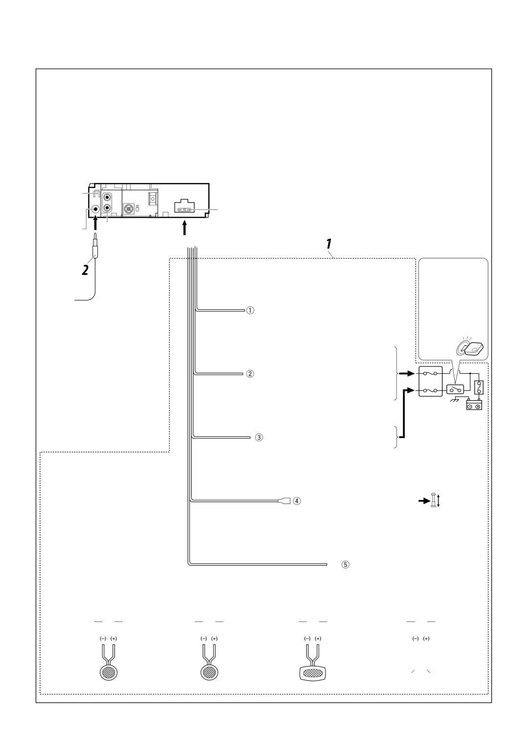 JVC KD-G320, KD-AR370 manual SAMBUNGAN-SAMBUNGAN Listrik, Typical connections / Ciri khas sambungan-sambungan 