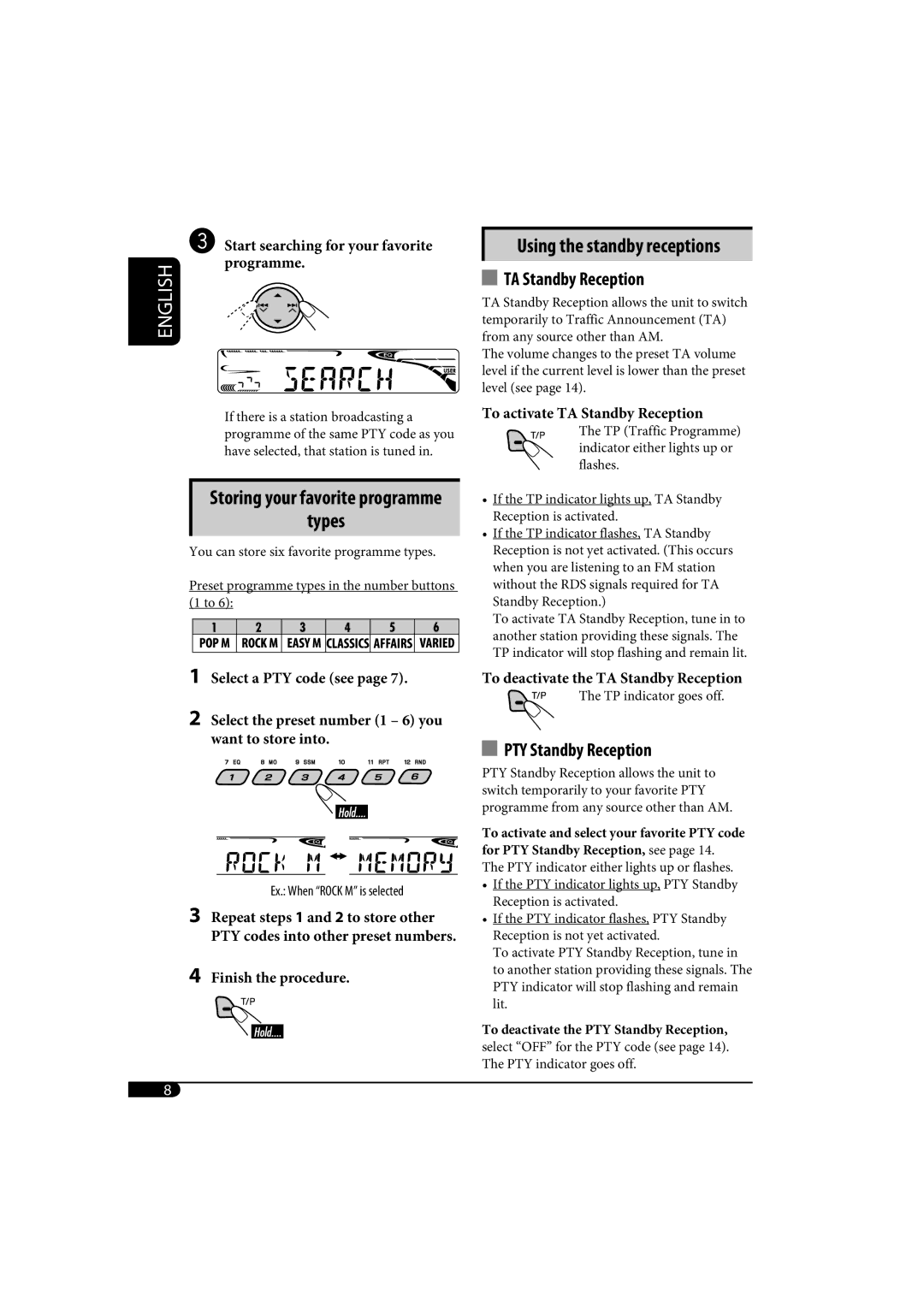 JVC KD-AR370, KD-G320 manual English 