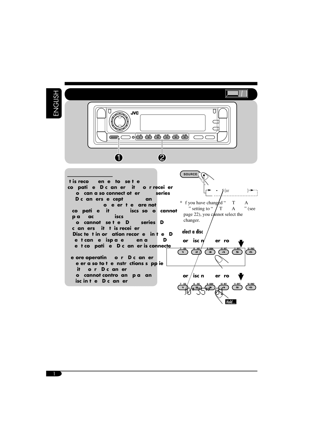 JVC KD-AR760, KD-G710 manual Playing discs in the CD changer, About the CD changer 