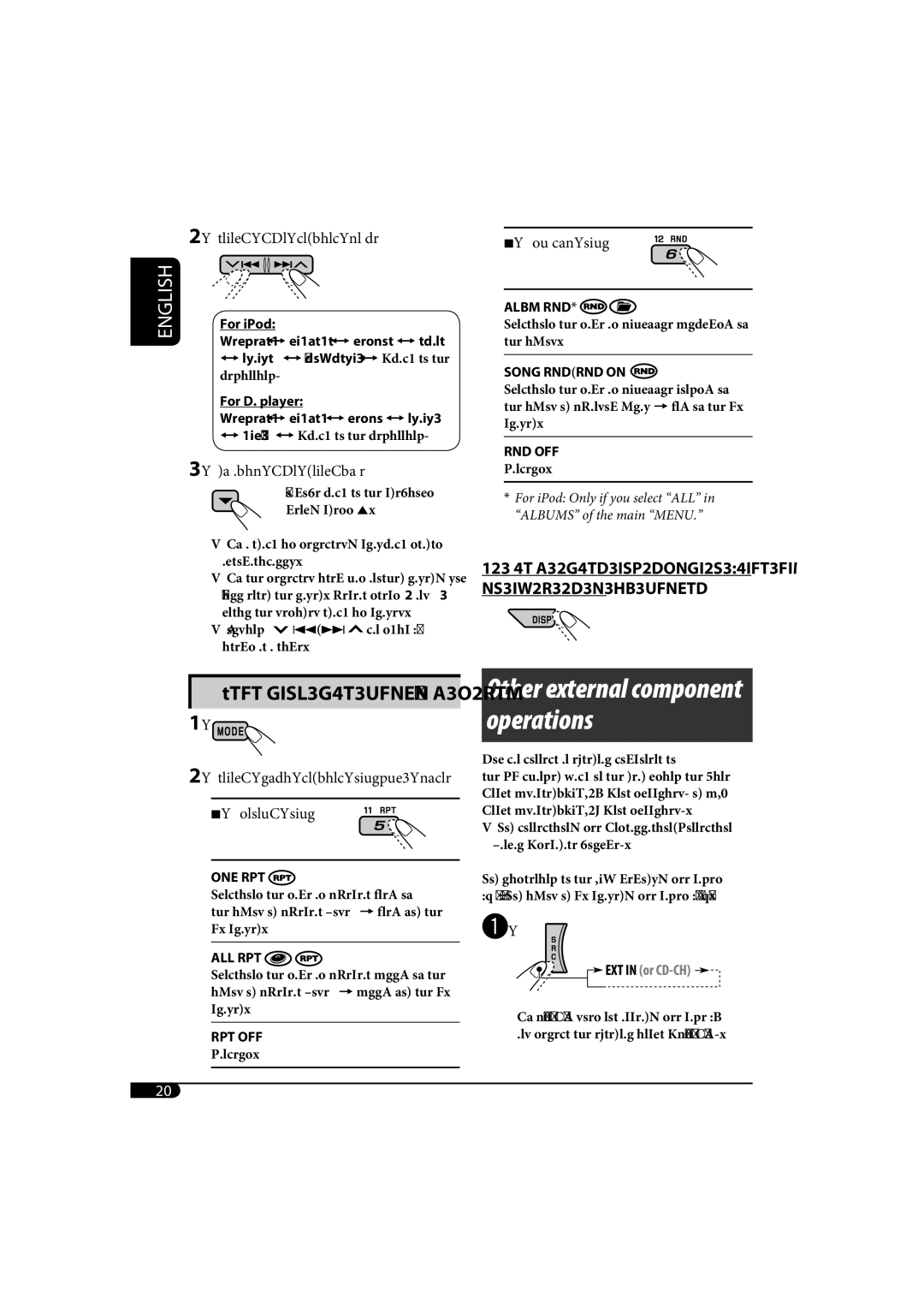 JVC KD-AR770, KD-G720 manual Albm RND 