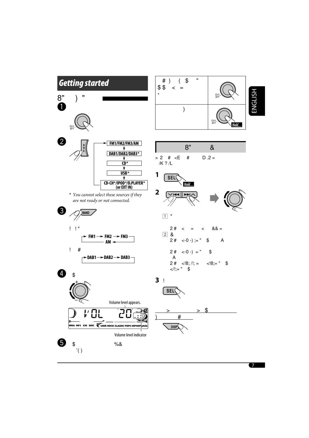 JVC KD-G720, KD-AR770 manual Getting started 