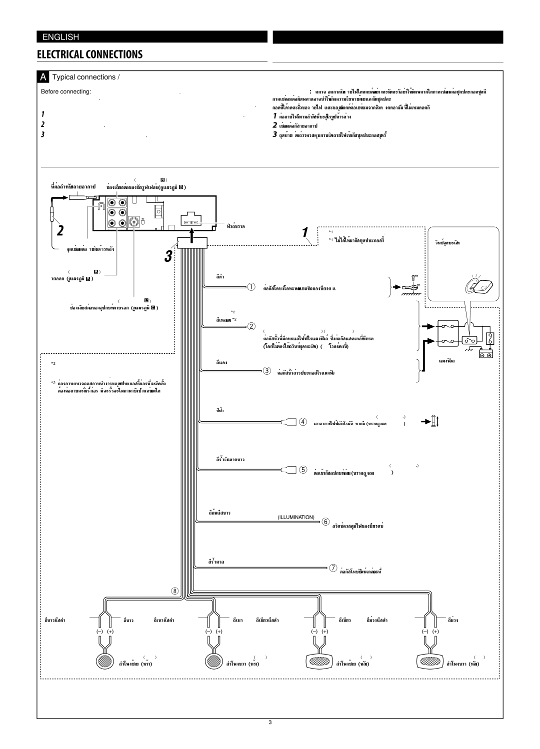 JVC KD-G720, KD-AR770 manual √‡ËÕ¡‚¥¬„È‰øøÈ, Typical connections / √‡ËÕ¡µËÕ·ªµ 