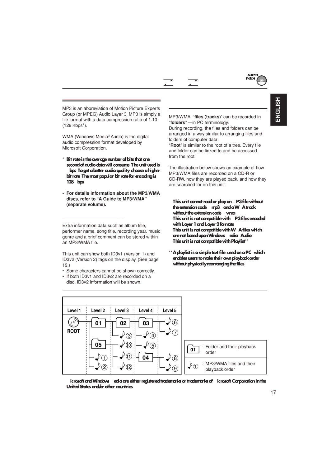 JVC KD-G800, KD-AR800, KD-G700 manual MP3/WMA Introduction, What are MP3/WMA? 