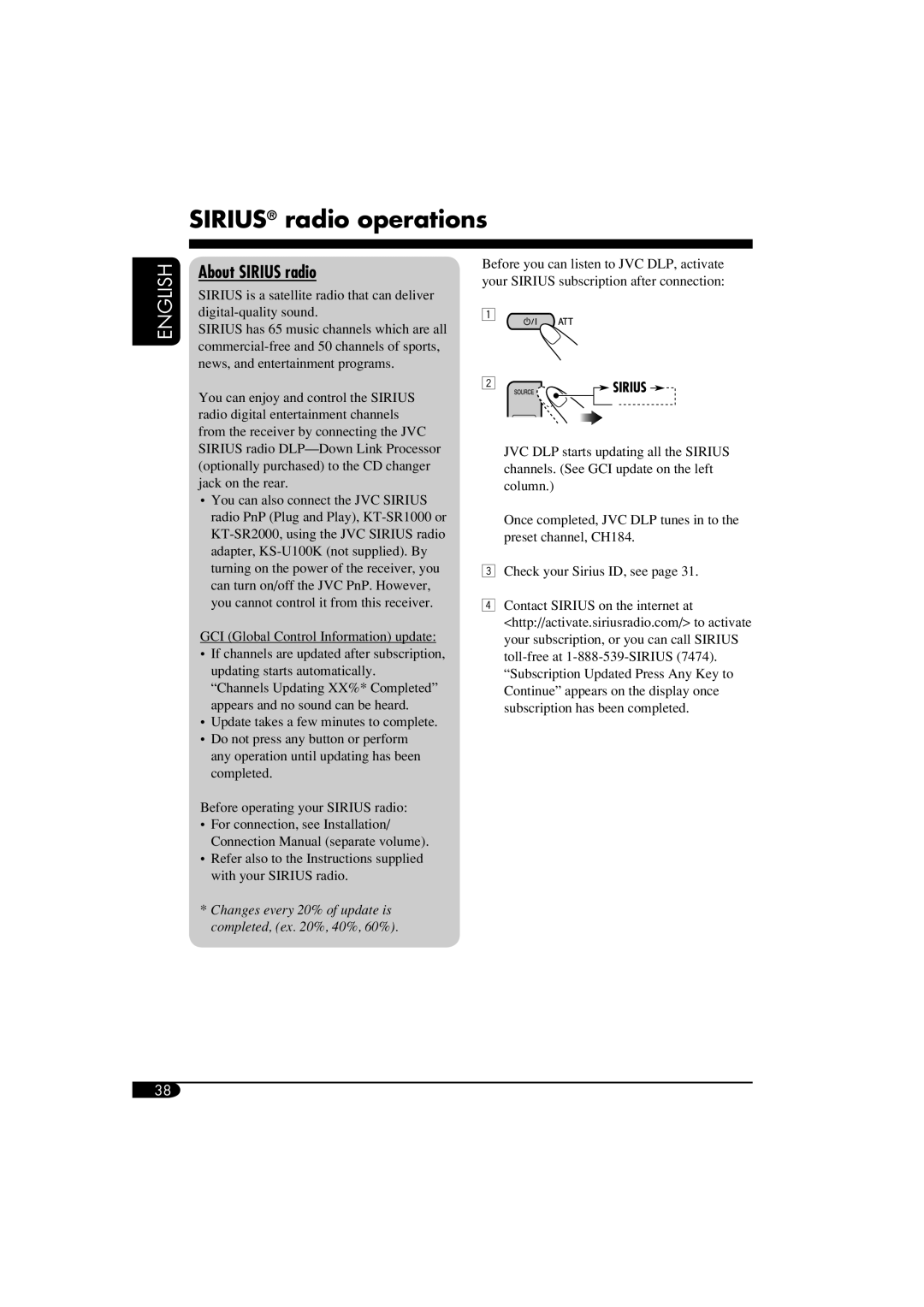 JVC KD-AR860, KD-LH810 manual Sirius radio operations, About Sirius radio 