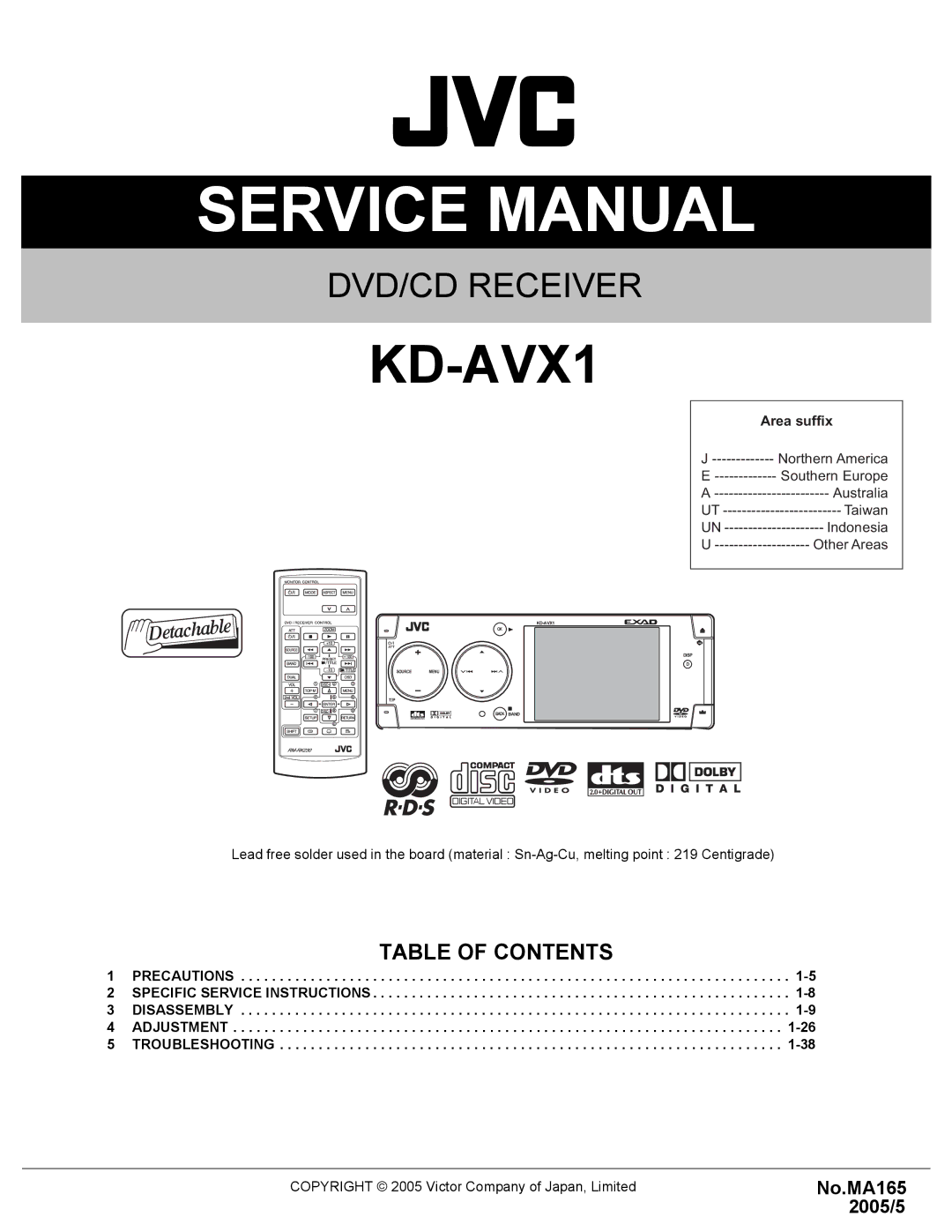 JVC KD-AVX1 service manual 