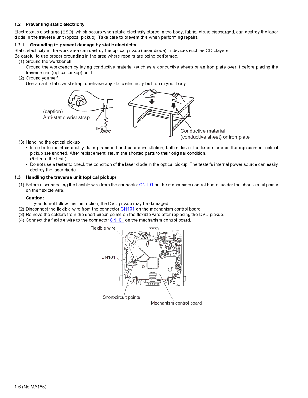 JVC KD-AVX1 service manual Preventing static electricity, Grounding to prevent damage by static electricity 