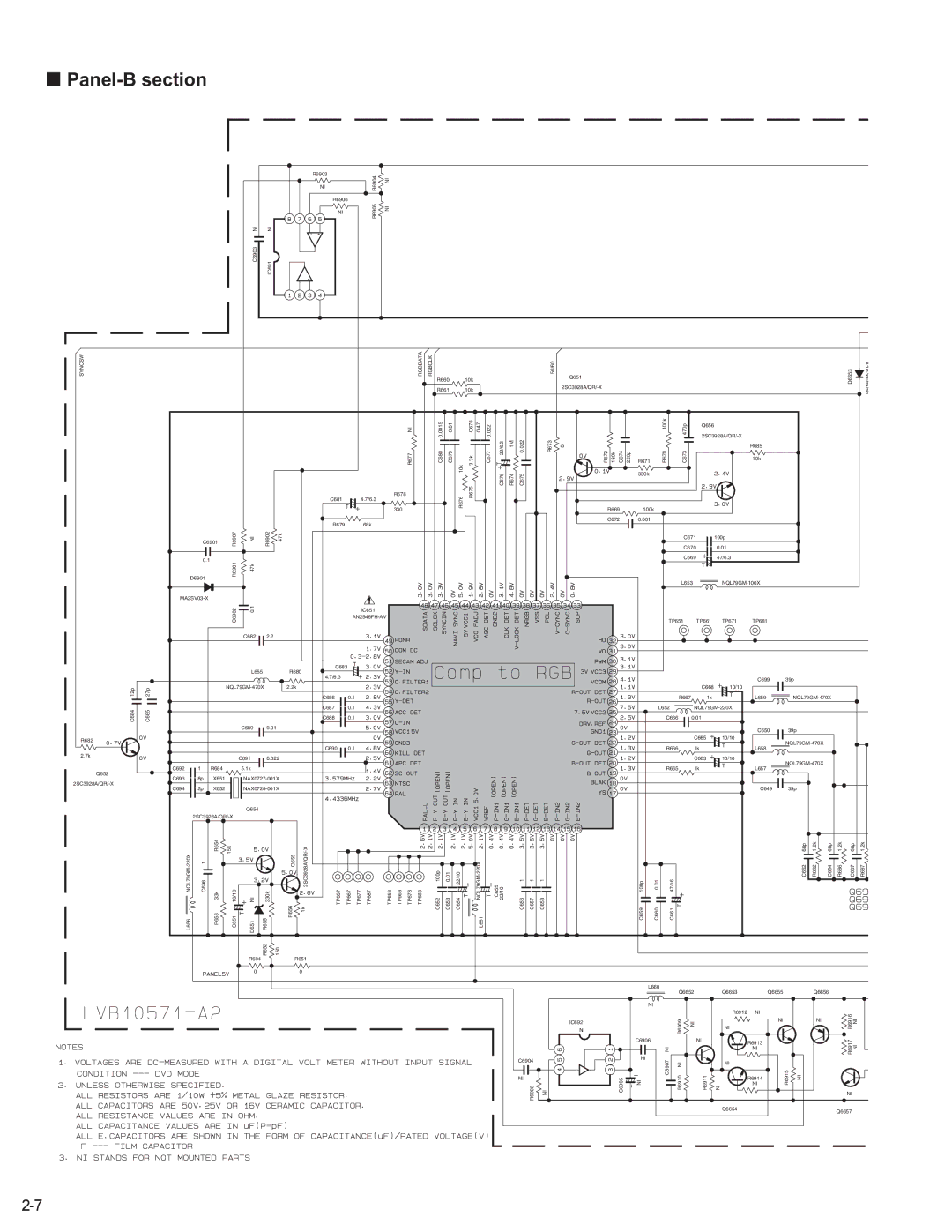 JVC KD-AVX1 service manual Panel-B section, MA2SV03-X 