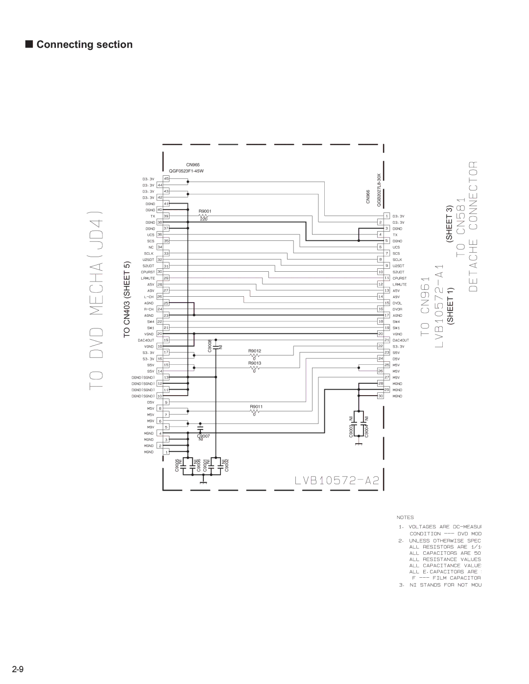 JVC KD-AVX1 service manual Connecting section, Sheet 