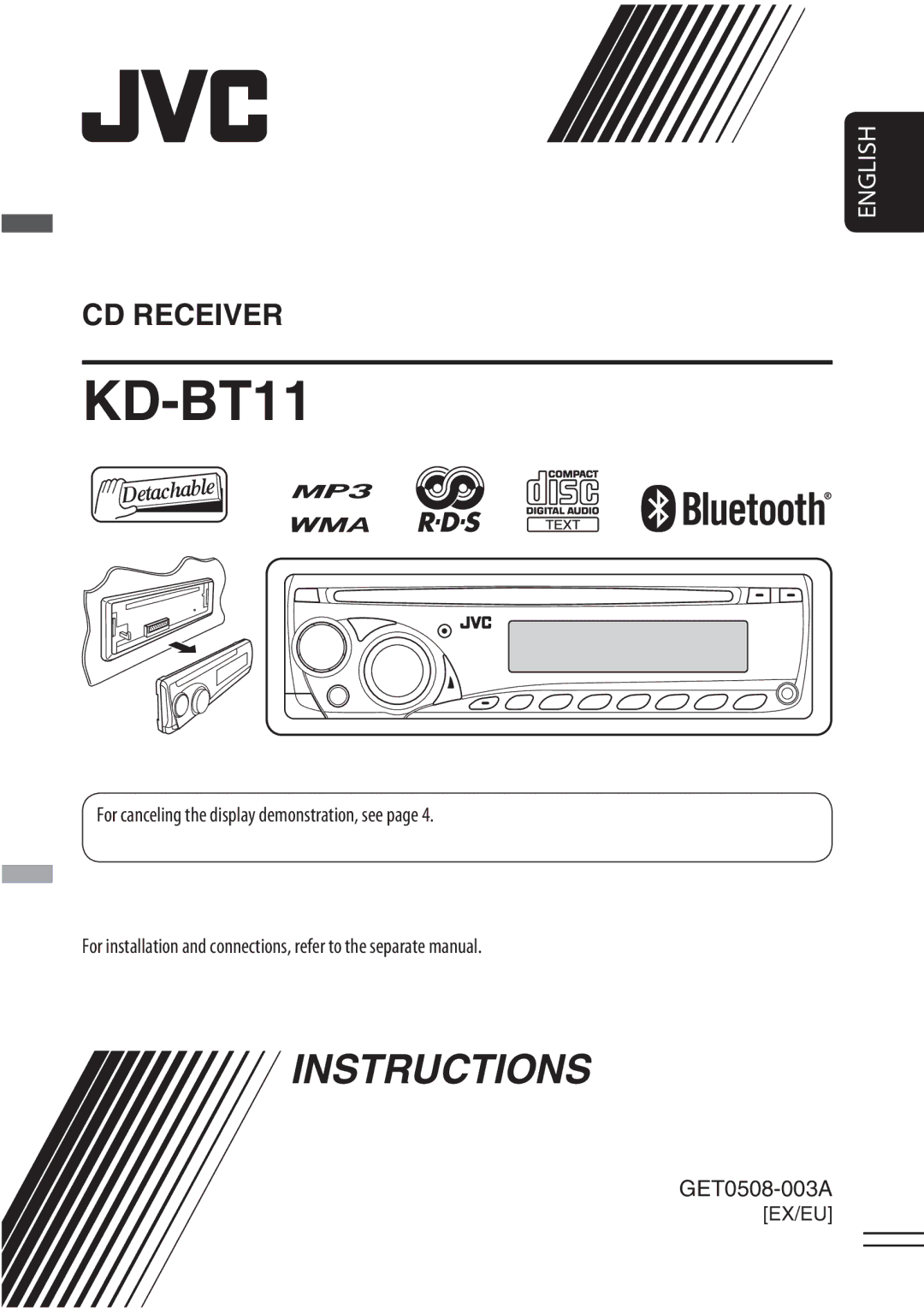 JVC KD-BT11 manual 