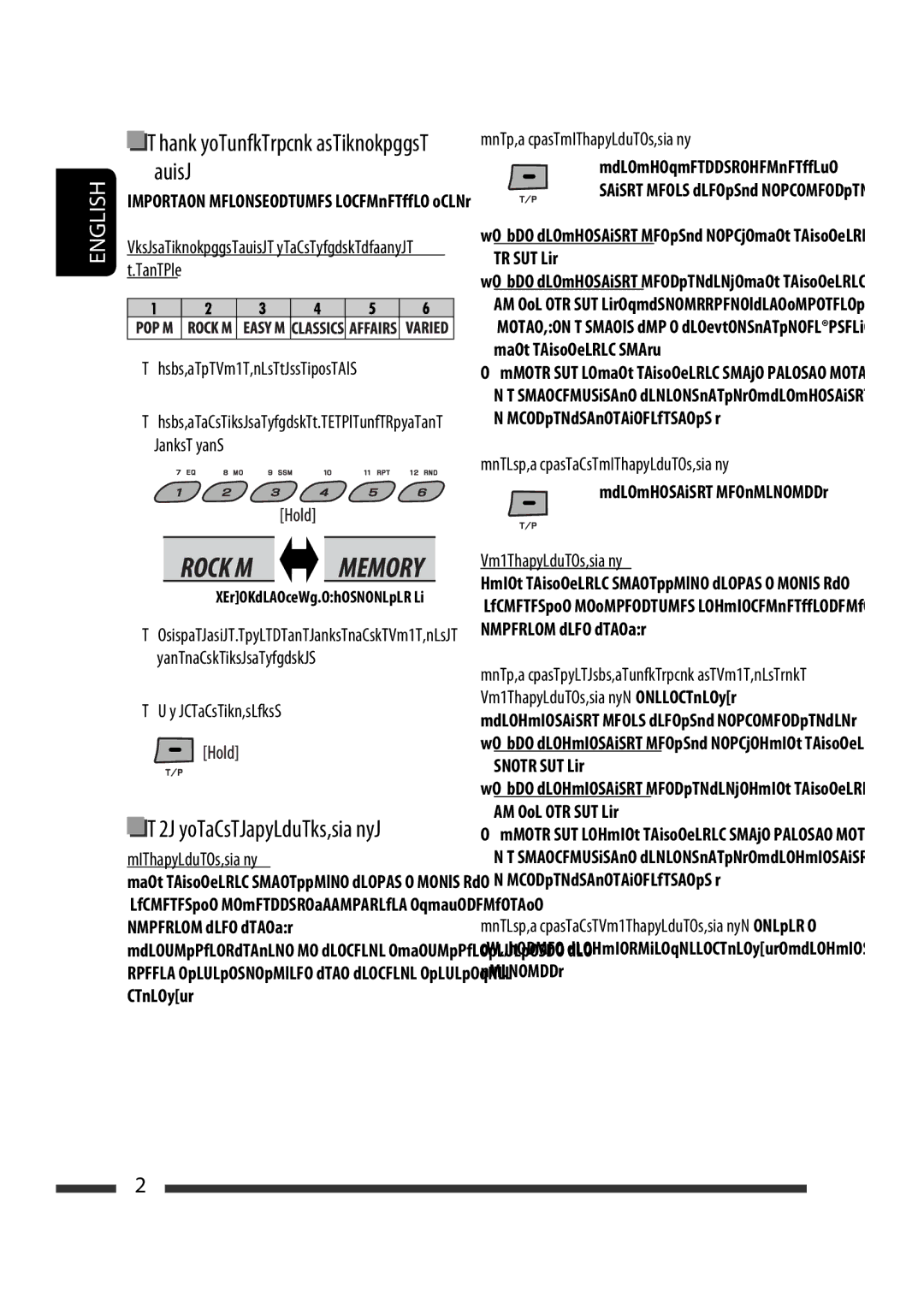 JVC KD-BT11 manual Storing your favorite programme types, Using the standby receptions 