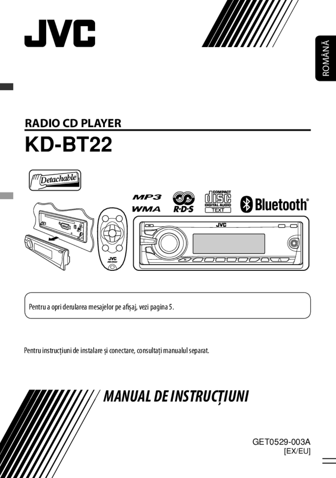 JVC KD-BT22 manual 