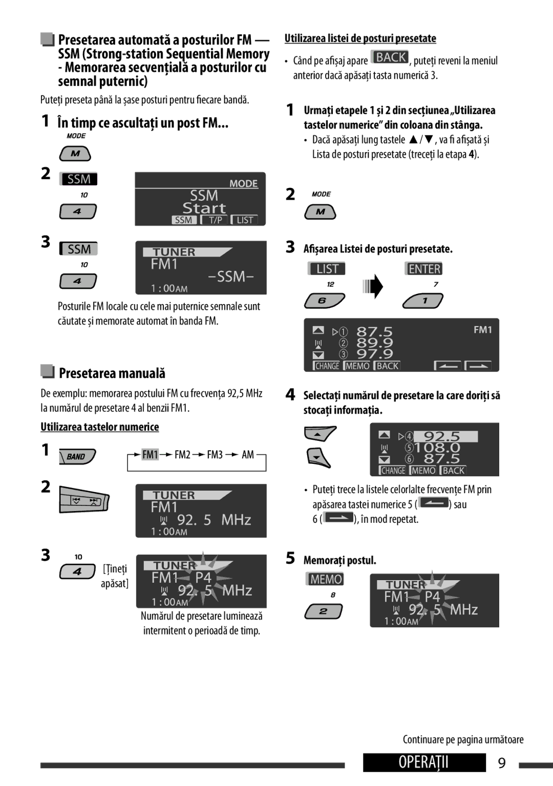 JVC KD-BT22 manual FM band, Buttons on the left column, Also appear go to step 