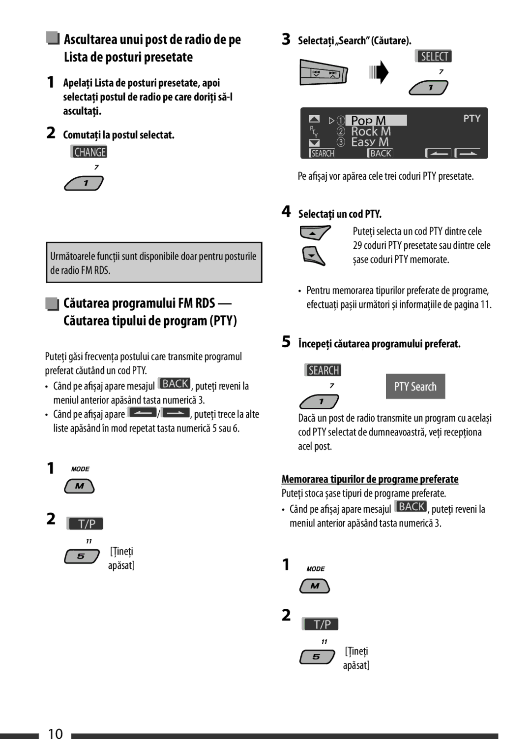 JVC KD-BT22 manual When, Button 5 or 6 repeatedly, Station is tuned, Number button 