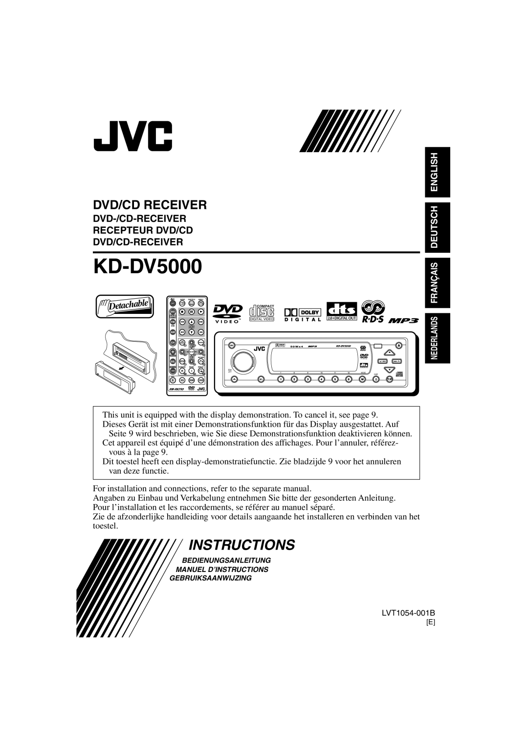 JVC KD-DV5000 manual 