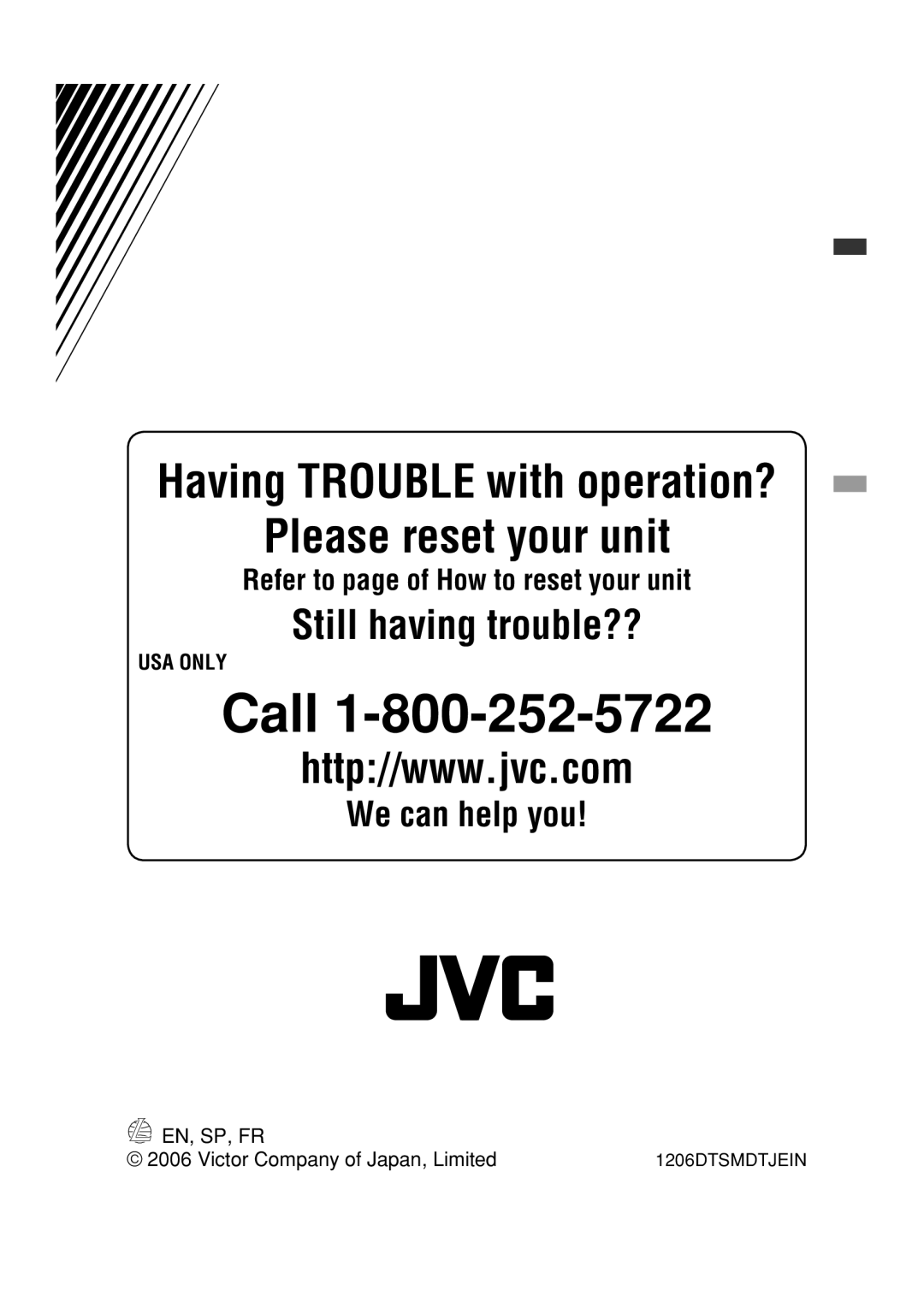 JVC KD-DV5300 manual Call 