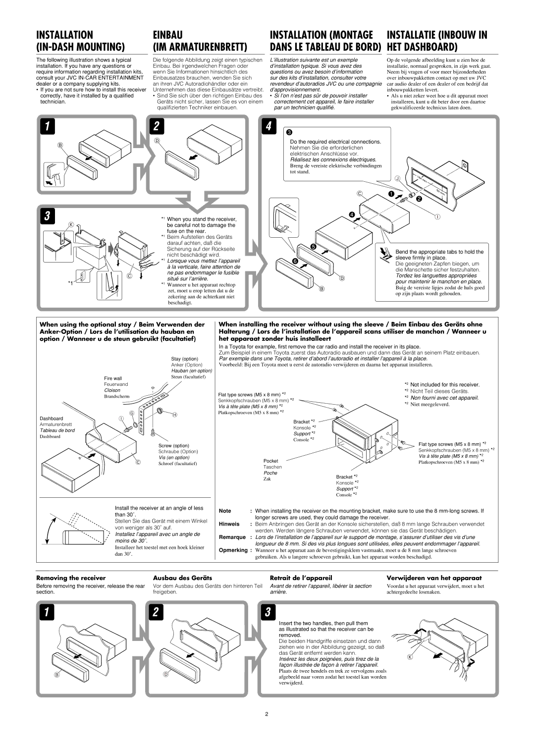 JVC KD-DV6102 manual Einbau 