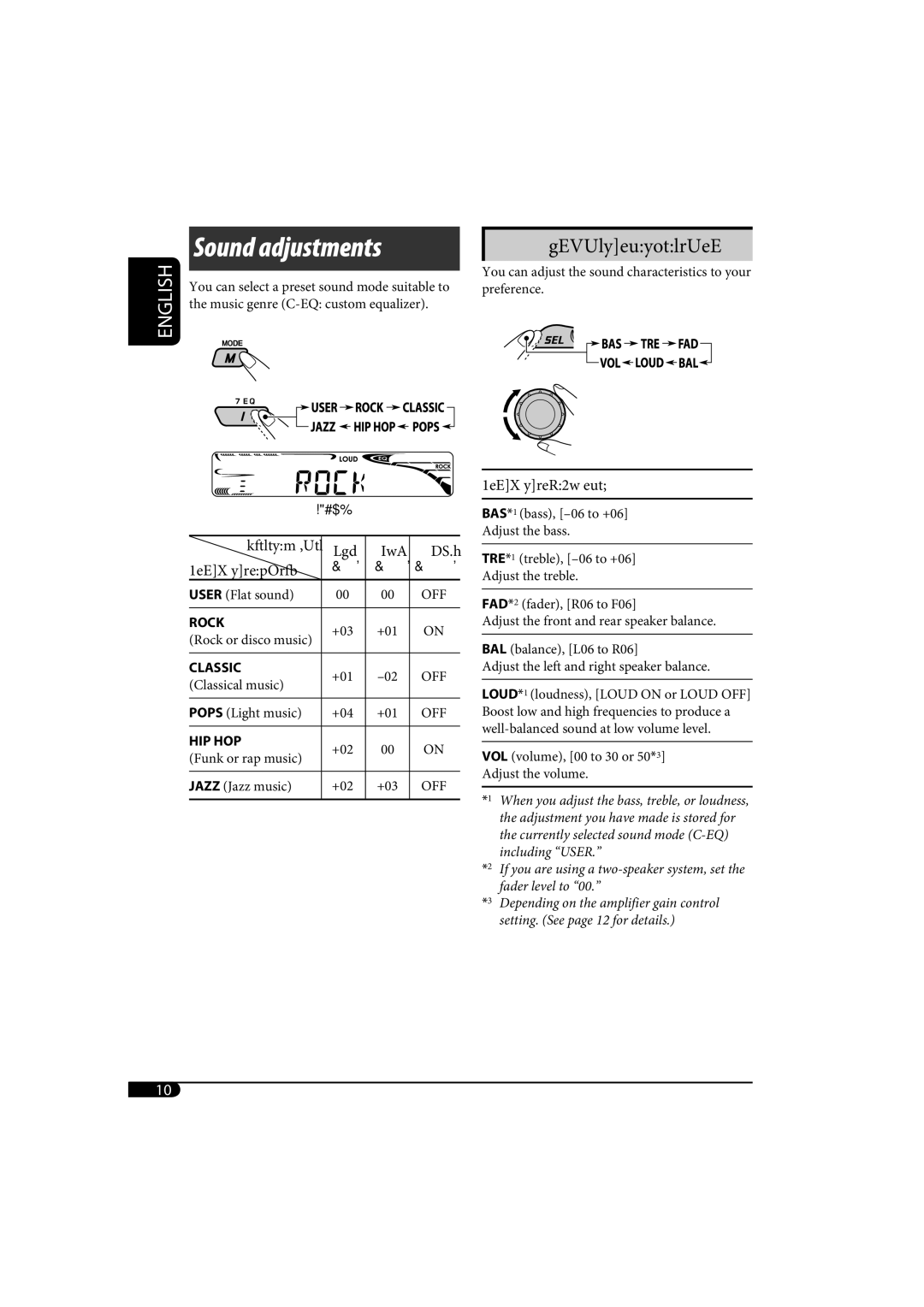 JVC KD-G161, kd-g162 manual Sound adjustments, Adjusting the sound 