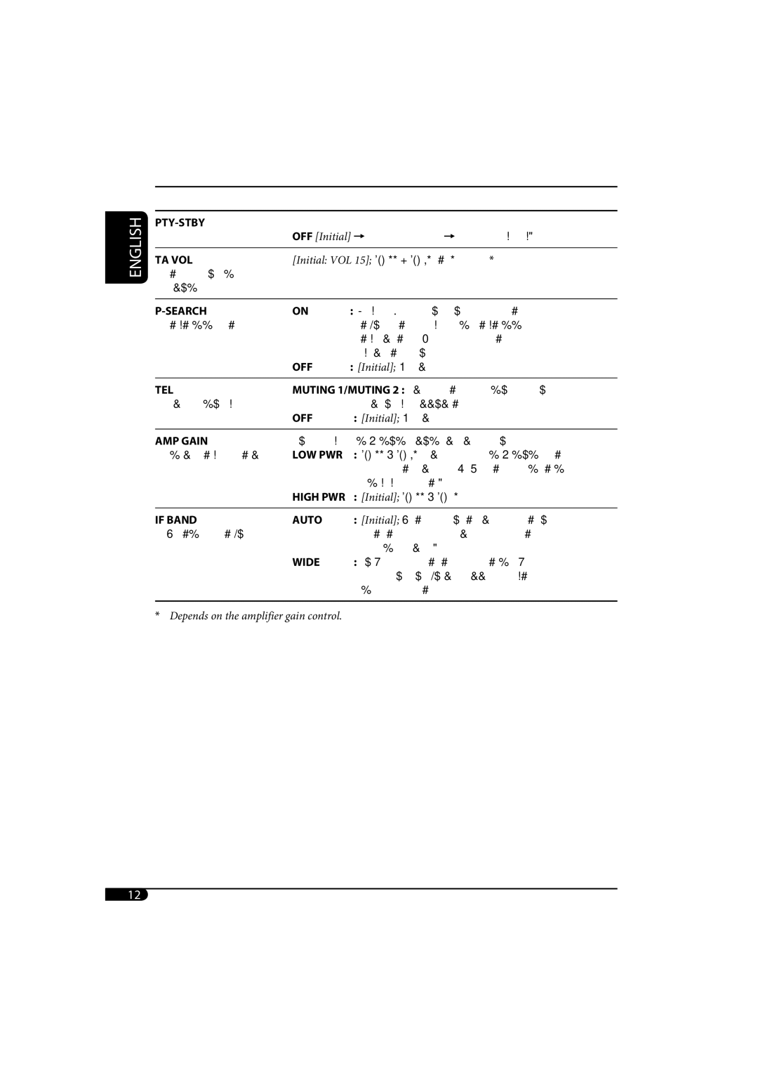 JVC KD-G161, kd-g162 manual Indications Selectable settings, reference 