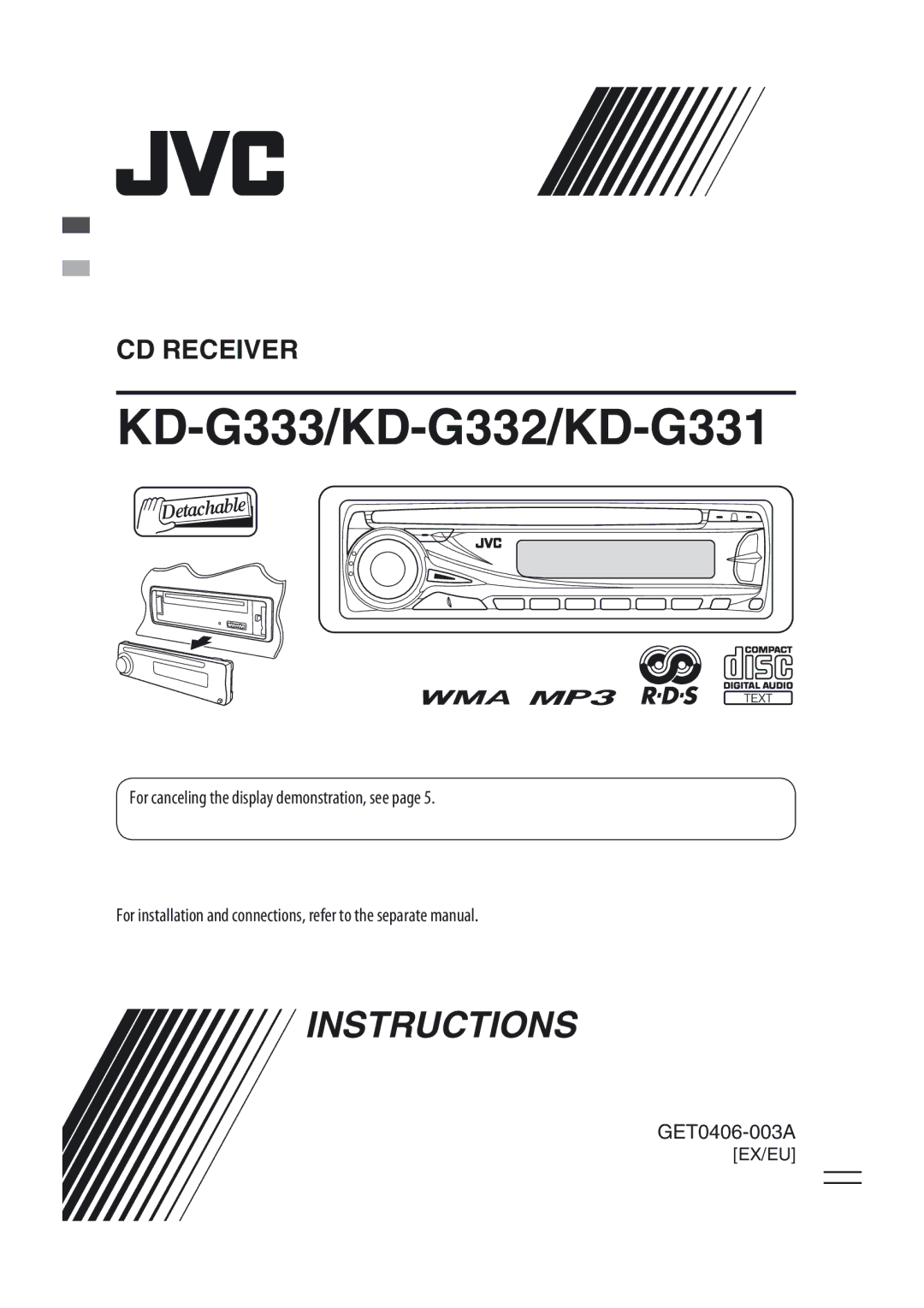 JVC manual KD-G333/KD-G332/KD-G331 