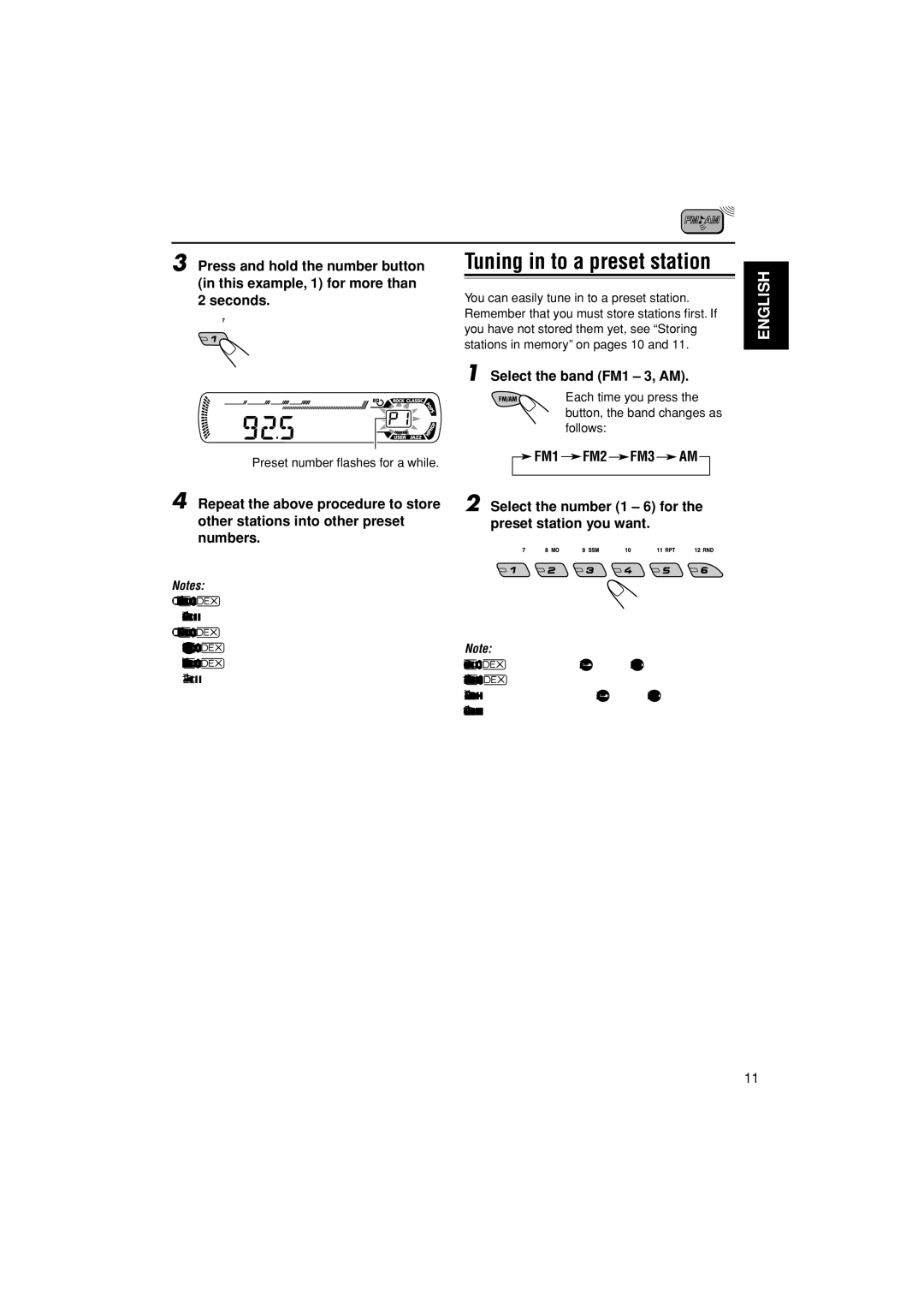 JVC KD-G407 manual Tuning in to a preset station 