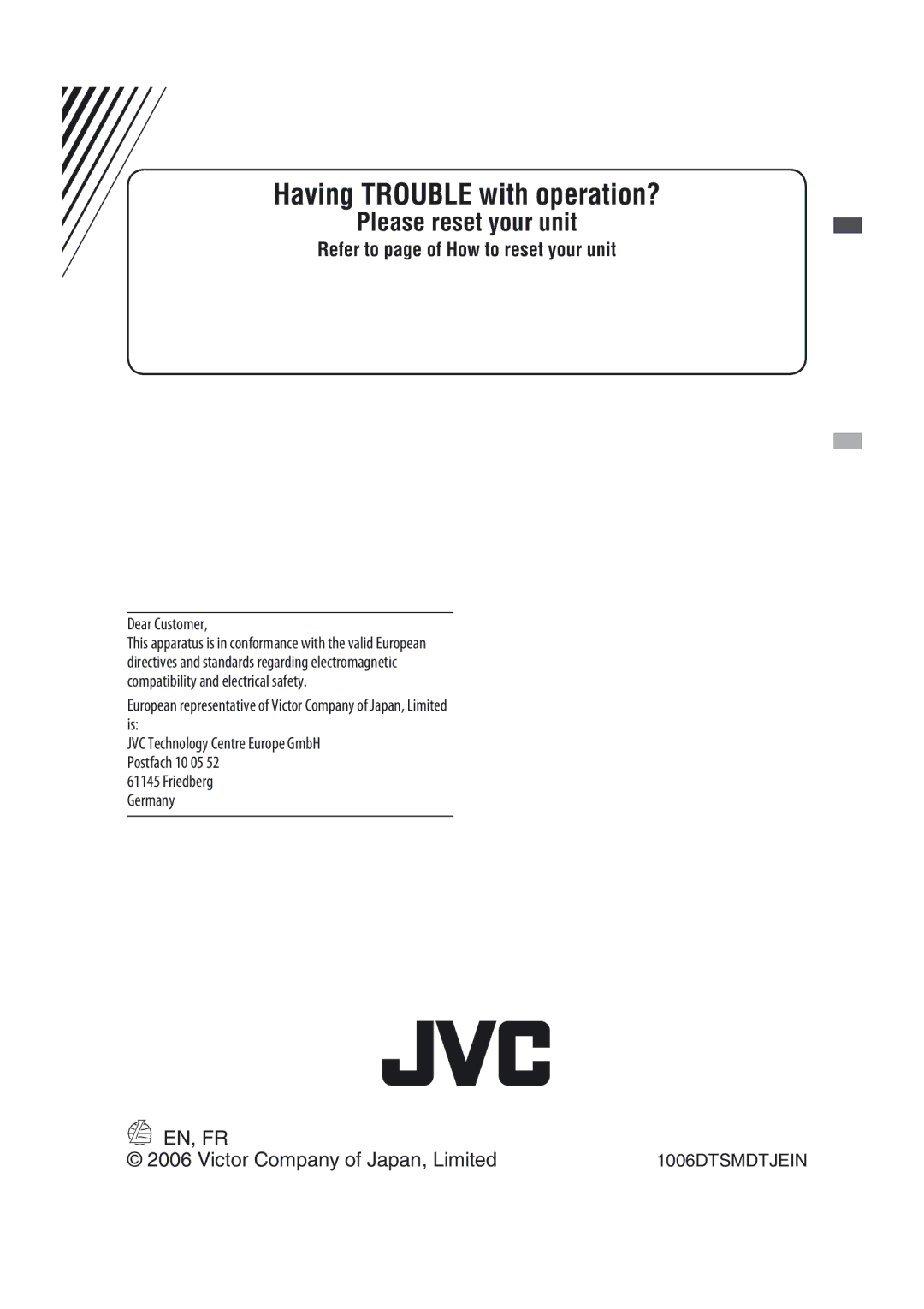 JVC KD-G431 manual Having Trouble with operation? 