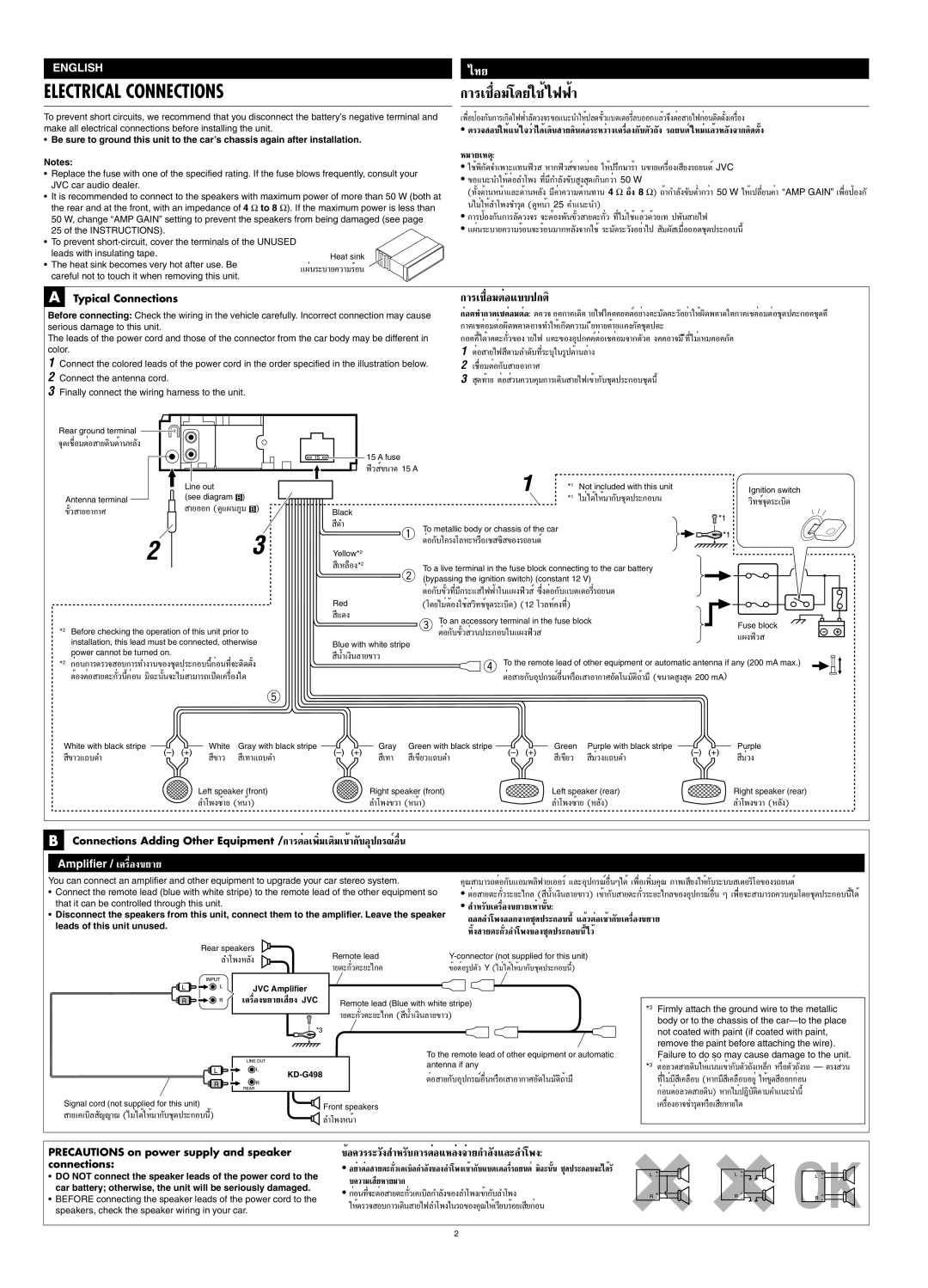 JVC KD-G498 manual 