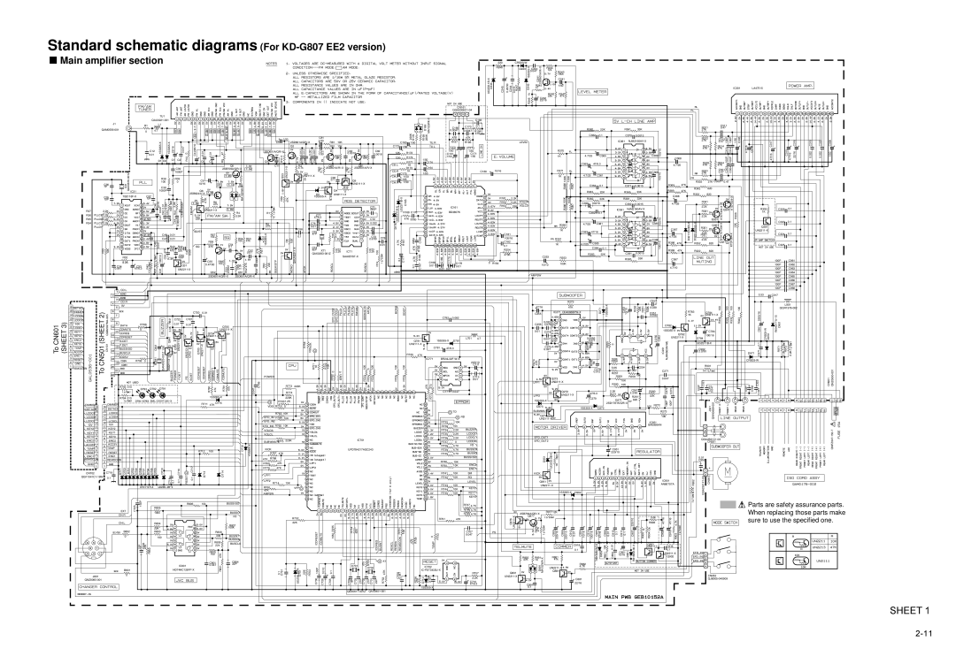 JVC KD-G801 service manual Standard schematic diagrams For KD-G807 EE2 version 