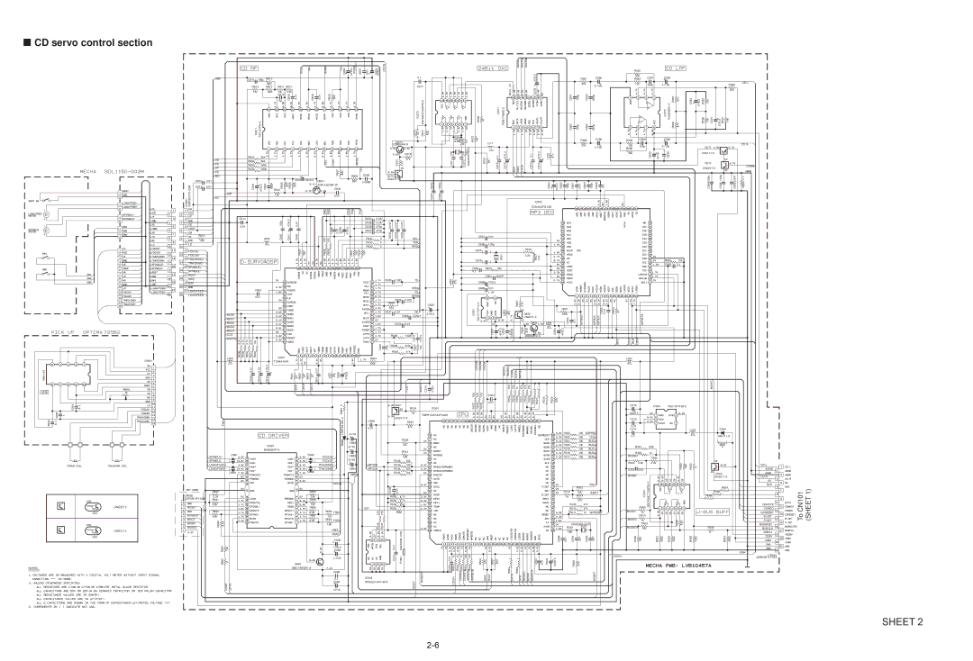 JVC KD-G801 SN74AHCU04PW, DMO FMO Vref TRO FOO, Sel, BUS1 BUS2, BUS3 Buck CCE, SPINDLE+ Spindle LOAD/FEED+, MP3CK 