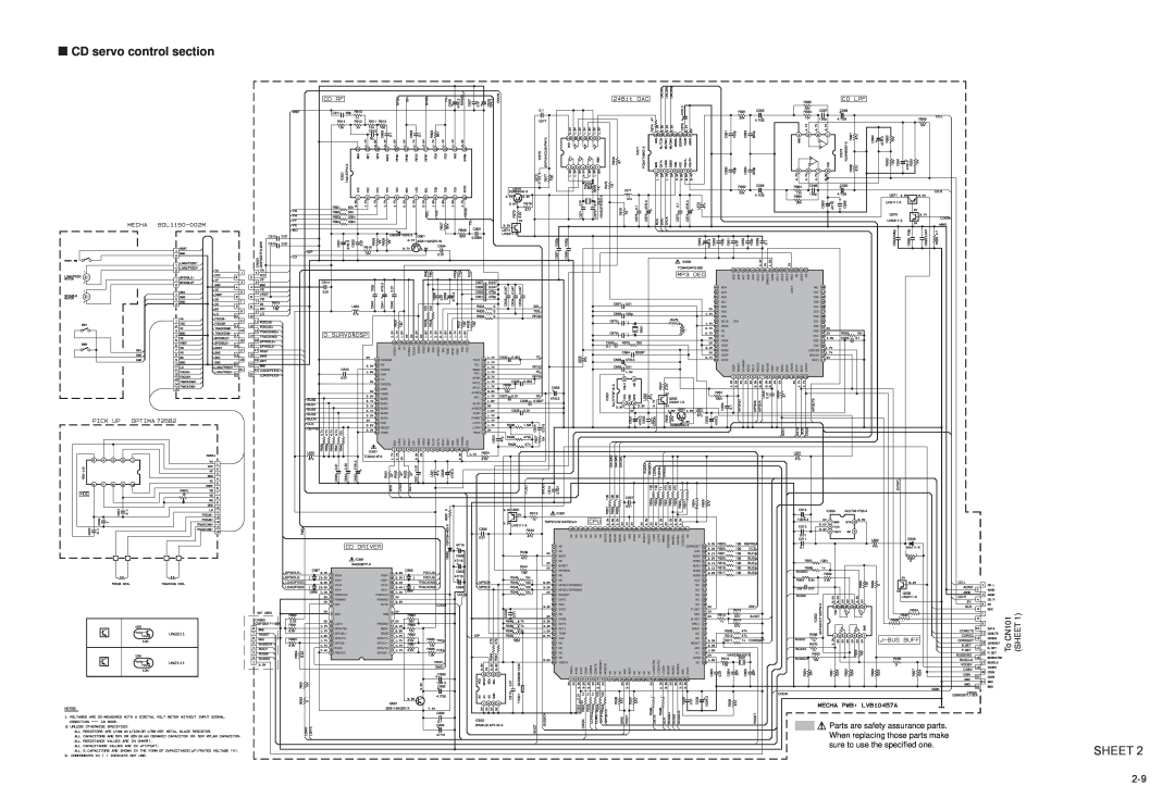 JVC KD-G801 service manual CD servo control section, Sheet, C611 