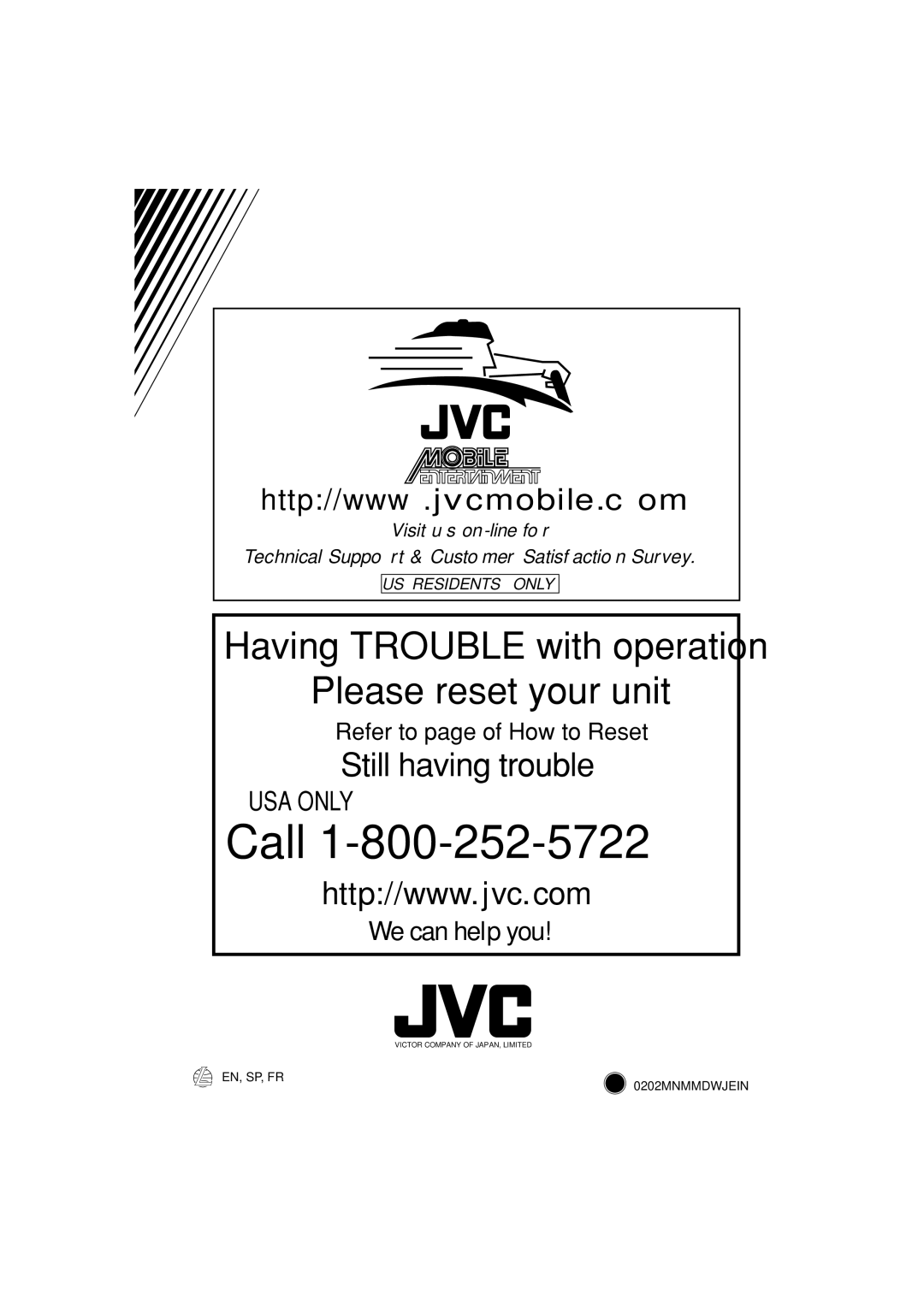 JVC KD-LH1000 manual Call 