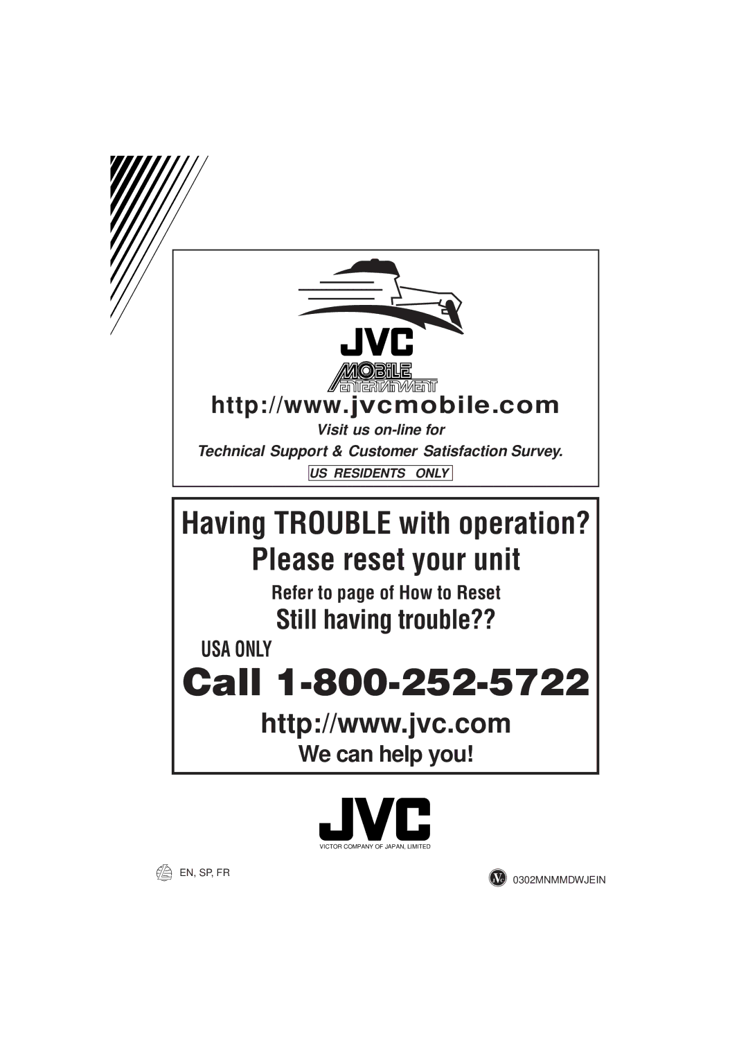 JVC KD-LH2000 manual Call 