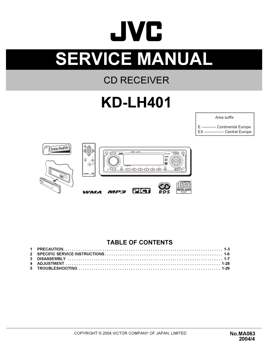 JVC KD-LH401 service manual 