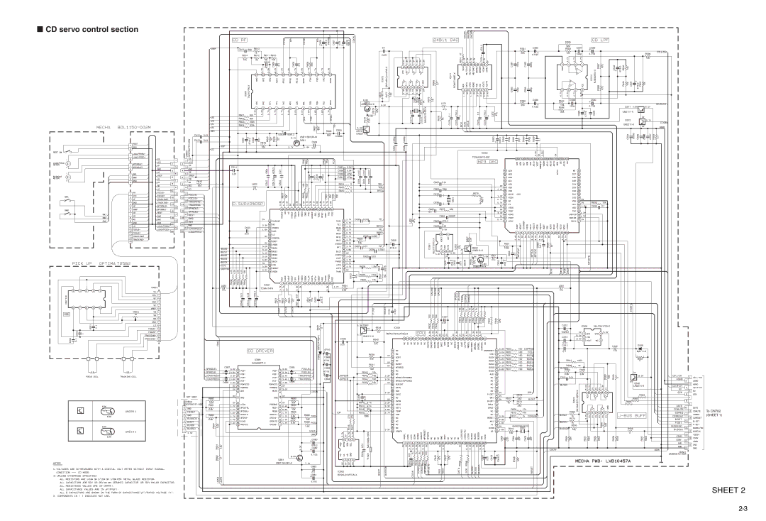 JVC KD-LH401 service manual CD servo control section, SN74AHCU04PW-X 