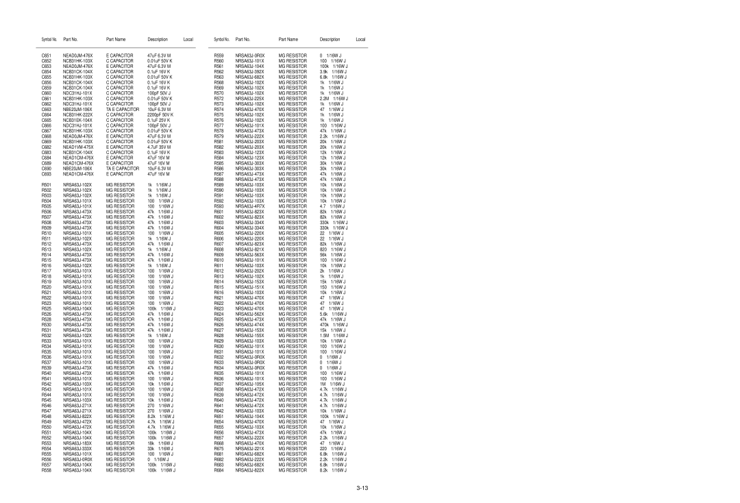 JVC KD-LH401 service manual NRSA63J-4R7X MG Resistor 